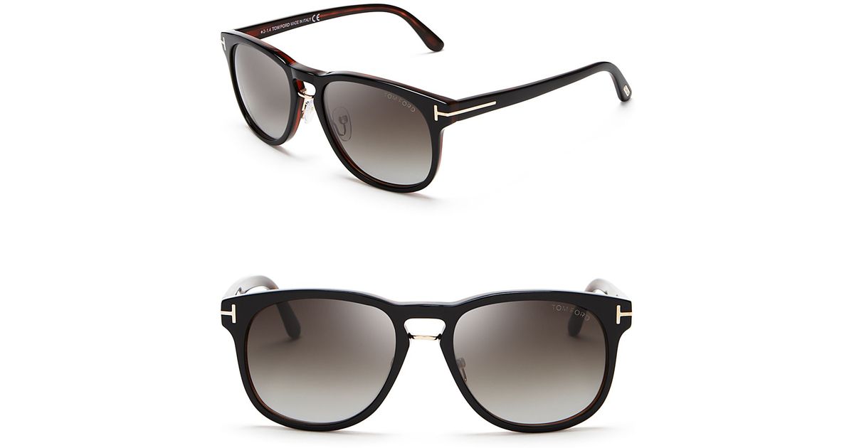 Tom Ford Franklin Wayfarer Sunglasses in Black for Men - Lyst