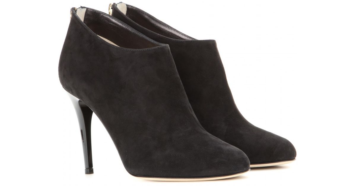Jimmy Choo Mendez Suede Ankle Boots In Black Lyst Jimmy choo ankle boots for women. lyst