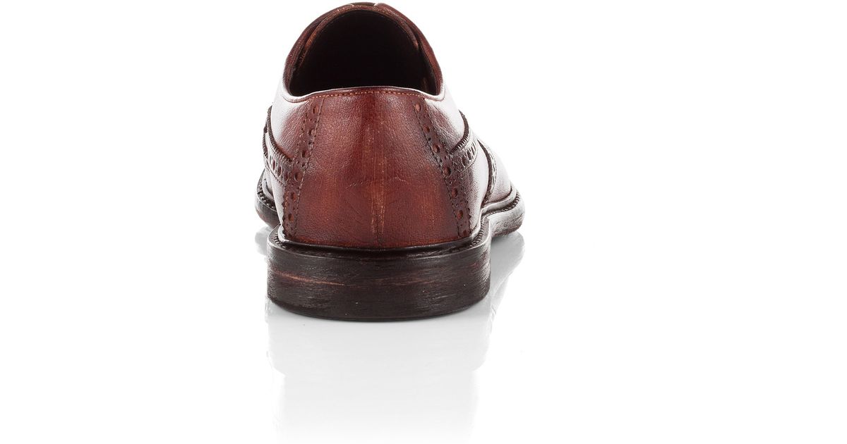 BOSS Orange Leather Brogues 'Urbox' in Brown for Men - Lyst