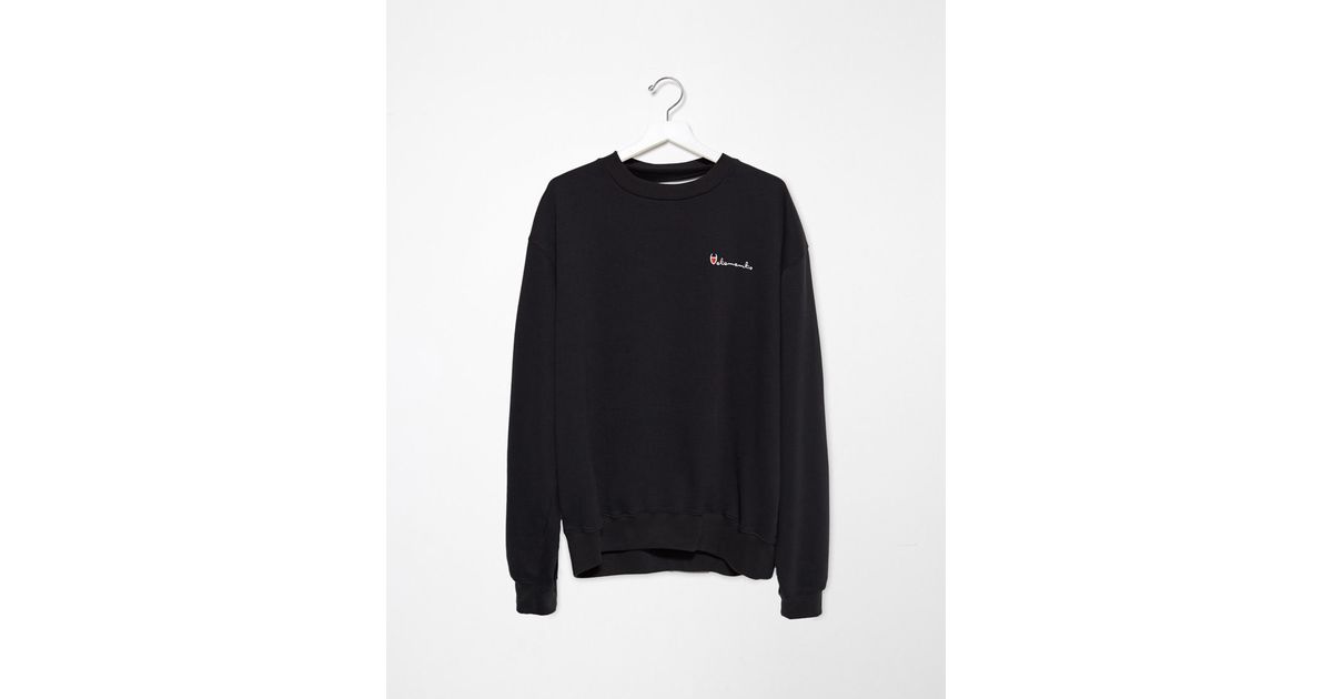 Vetements Crewneck Sweatshirt in Black | Lyst