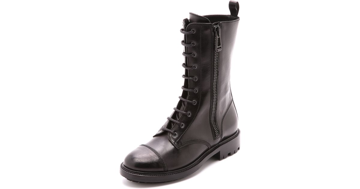 Belstaff Combat Boots - Black | Lyst Canada