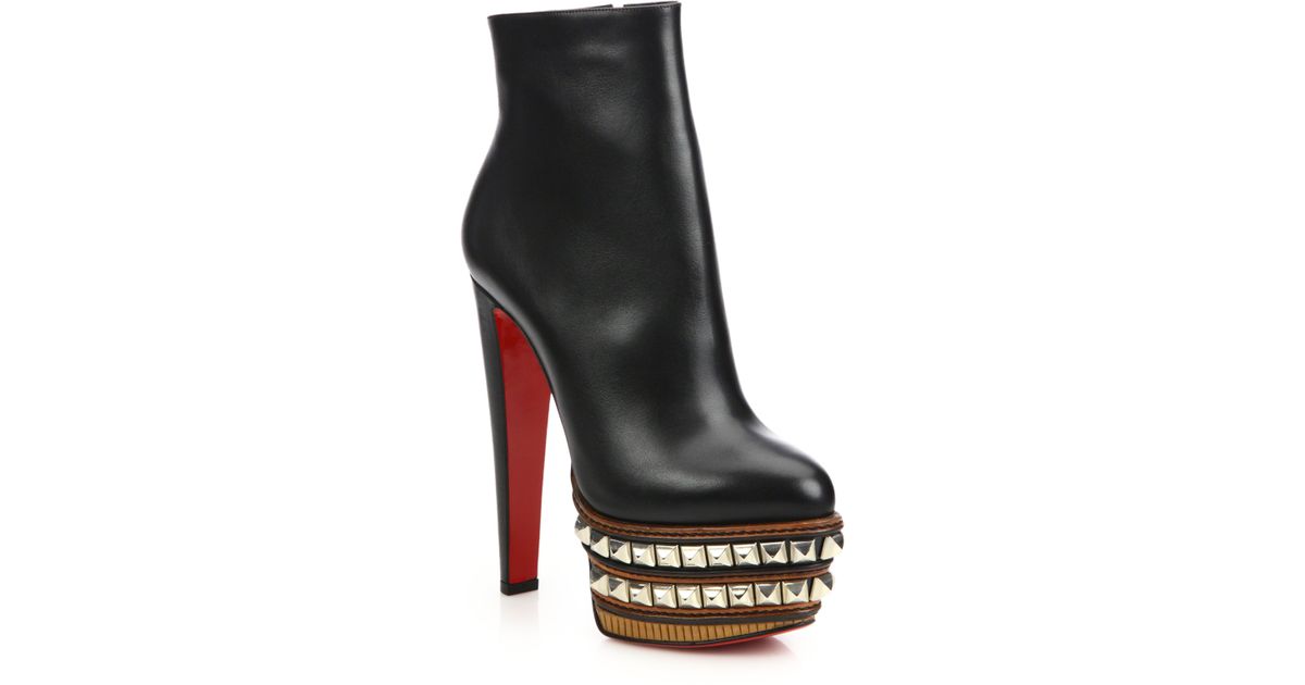 louboutin booties studded
