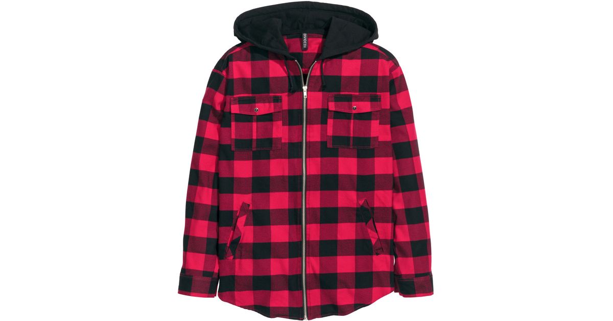 hooded flannel h&m