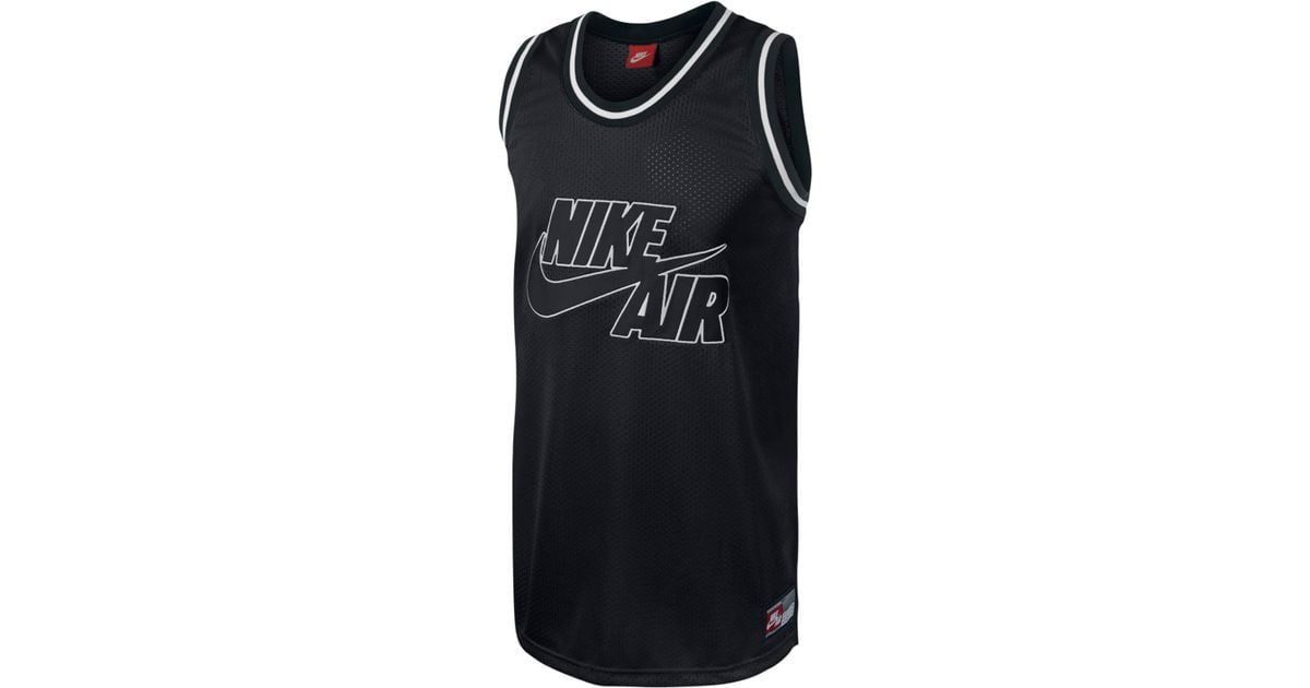 Nike Retro Logo Graphic Basketball Jersey in Black for Men | Lyst