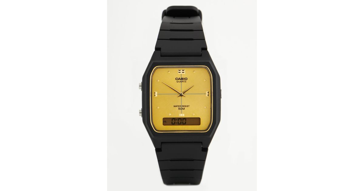 casio gold face watch
