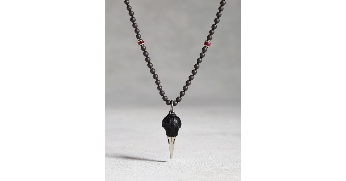 john varvatos skull necklace