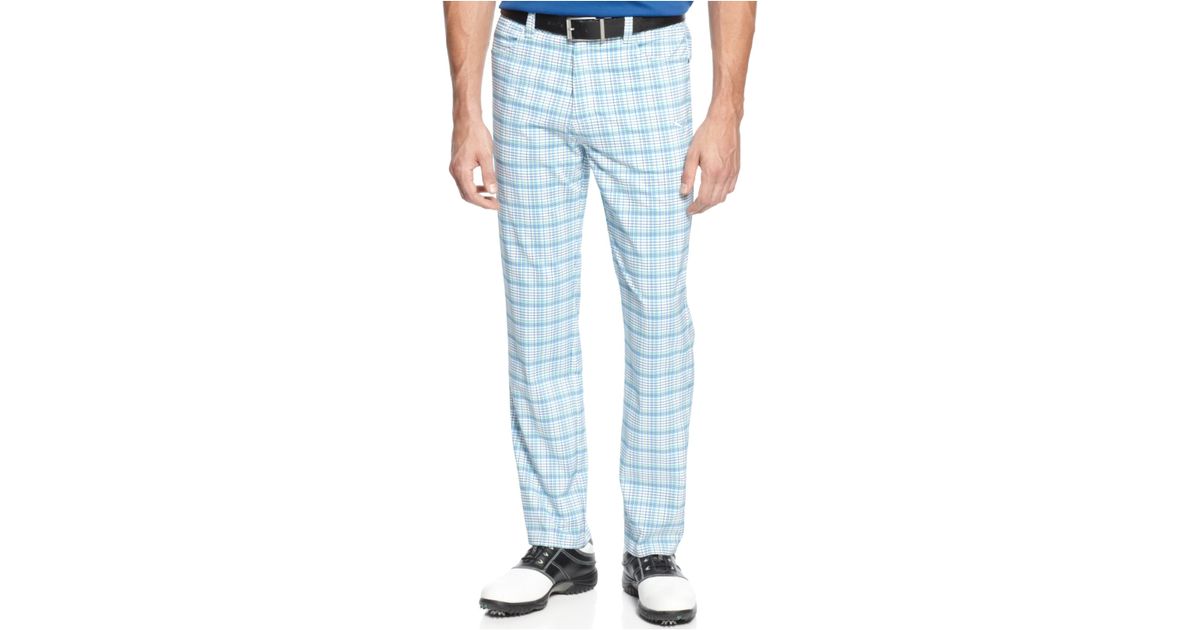 puma plaid golf pants