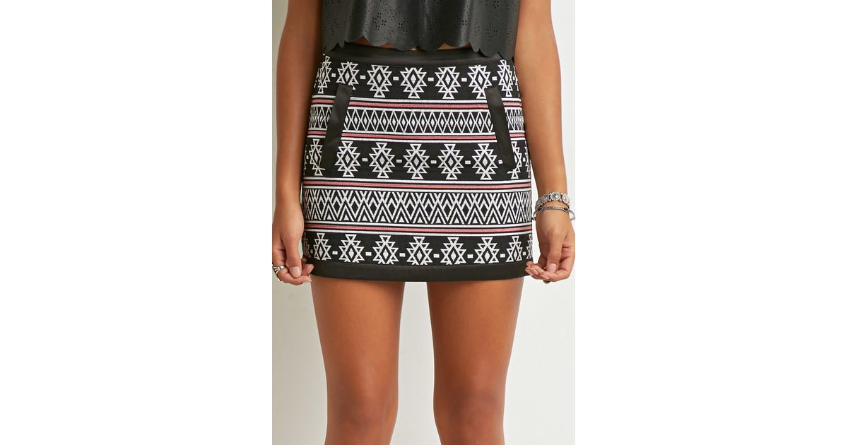Lyst Forever 40 Southwesternpatterned Mini Skirt In Black Custom Patterned Mini Skirt Lyst Forever 40 Southwesternpatterned Mini Skirt In Black Custom Patterned Mini Skirt