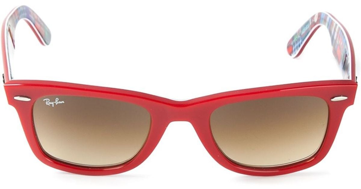 Ray-Ban 'wayfarer Special Series 10' Sunglasses in Red | Lyst