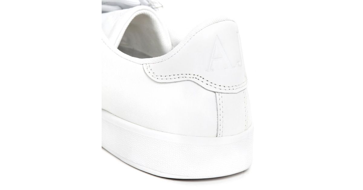 white armani trainers