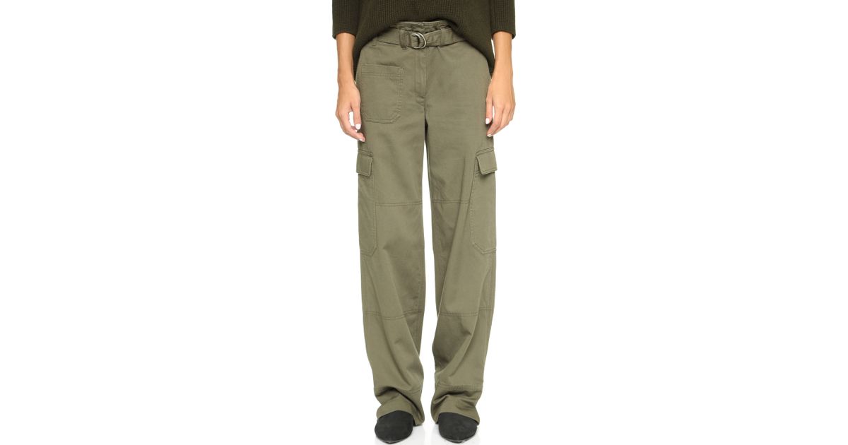 Helmut Lang Cotton-twill Cargo Pants in Green Womens Clothing Trousers Slacks and Chinos Cargo trousers 