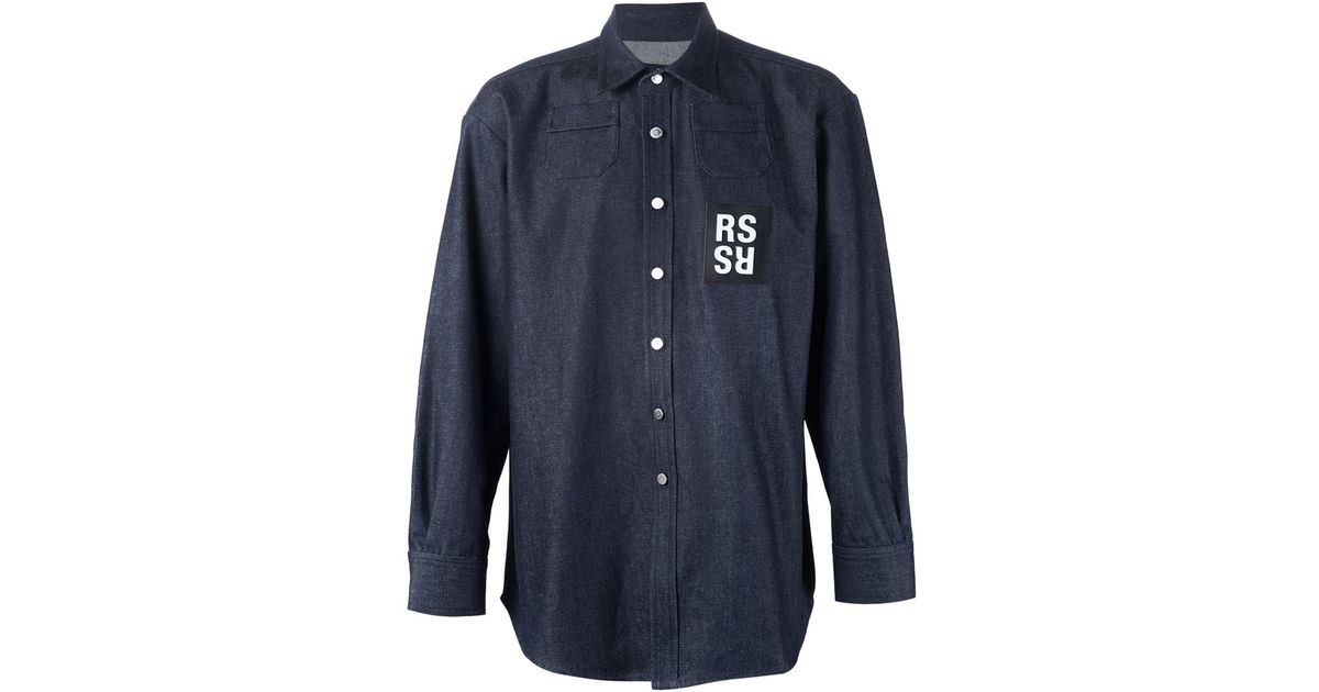 raf simons denim shirt