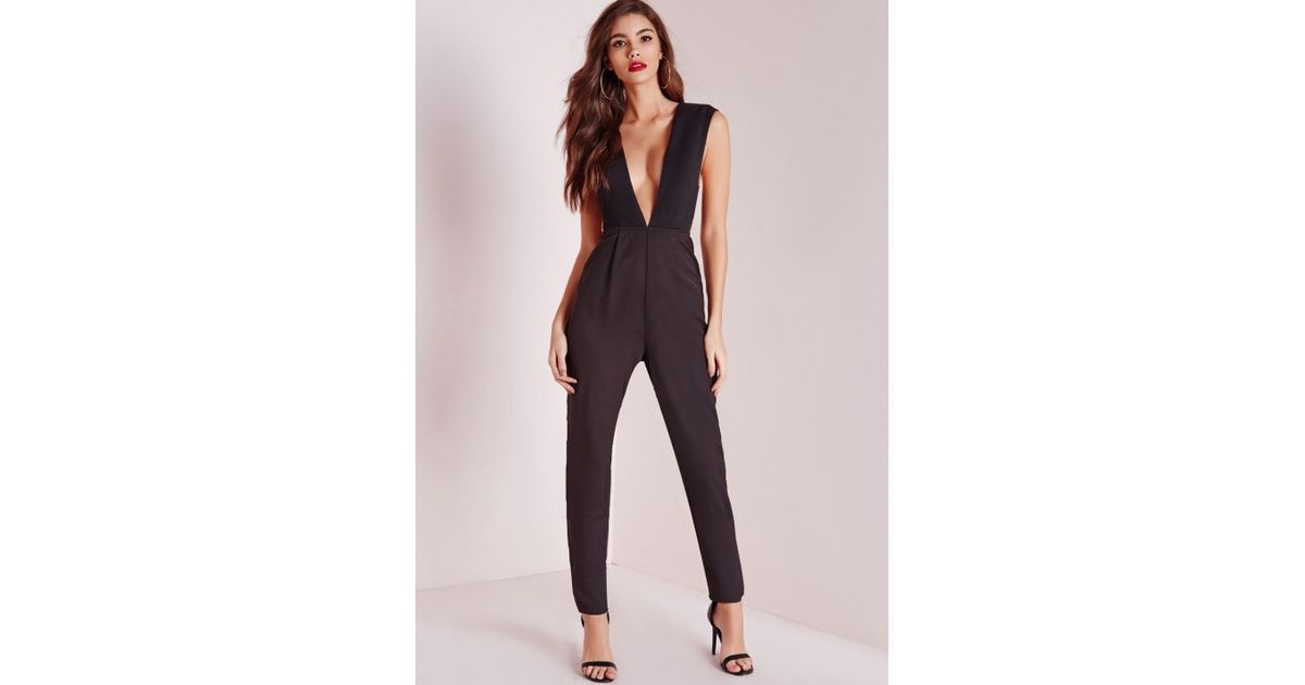 missguided plunge jumpsuit
