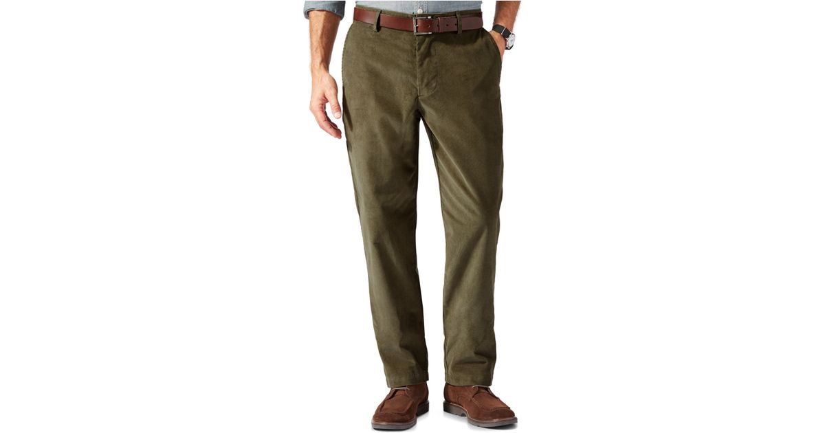 Dockers D2 Straight-fit Field Khaki Corduroy Pants in Green for Men - Lyst