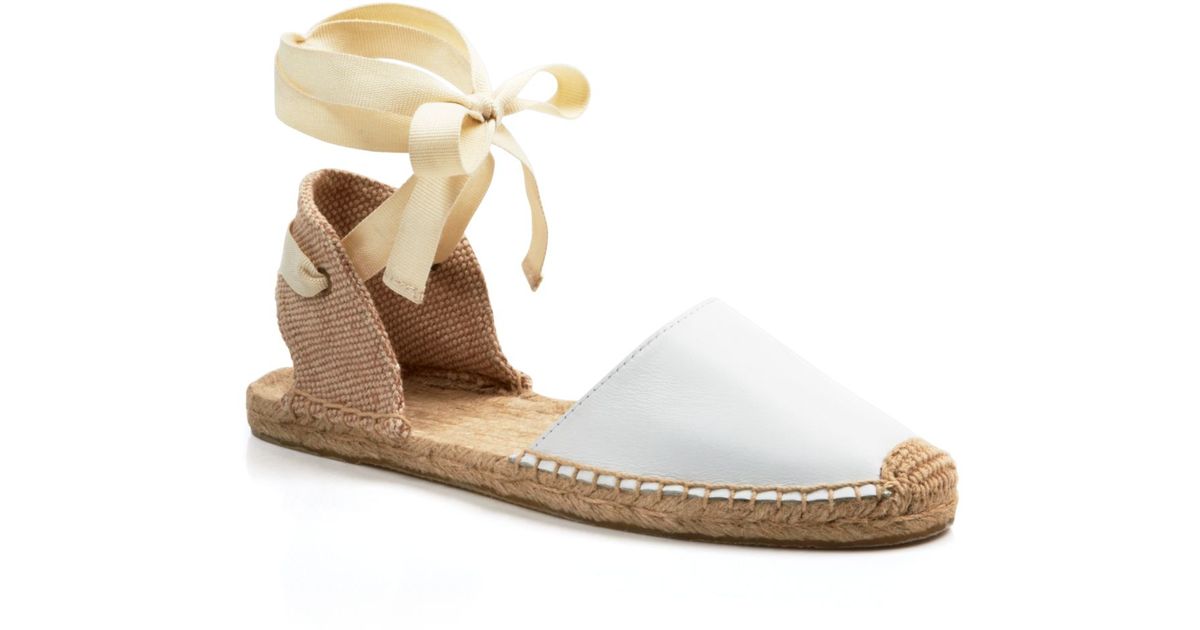ankle wrap espadrille flat sandals