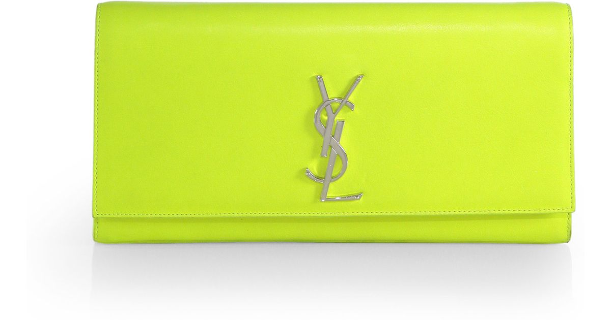 neon ysl clutch