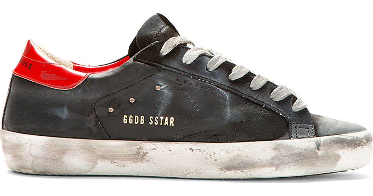 red golden goose sneakers