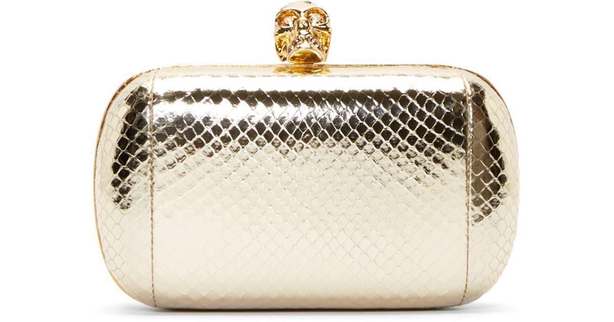 alexander mcqueen skull box clutch