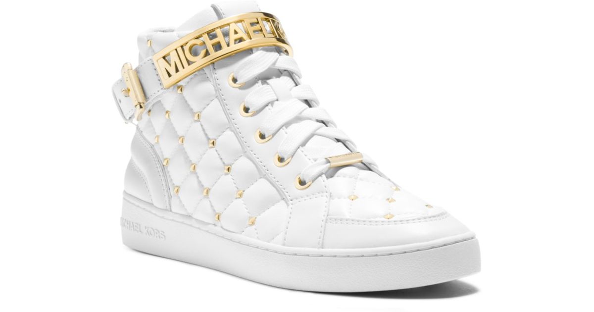michael kors white high top sneakers