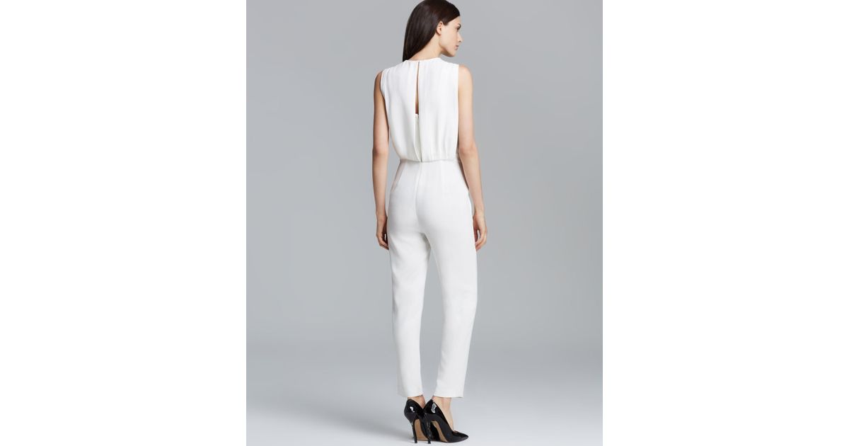 theory white jumpsuit