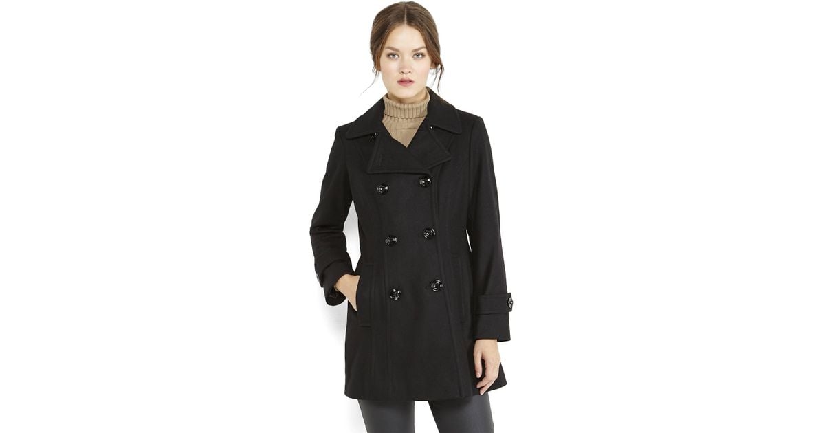 anne klein double breasted pea coat