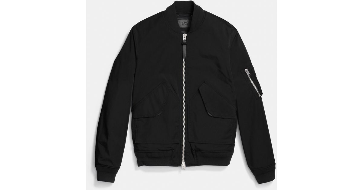 COACH Nylon Ma-1 Jacket in Black for Men - Lyst