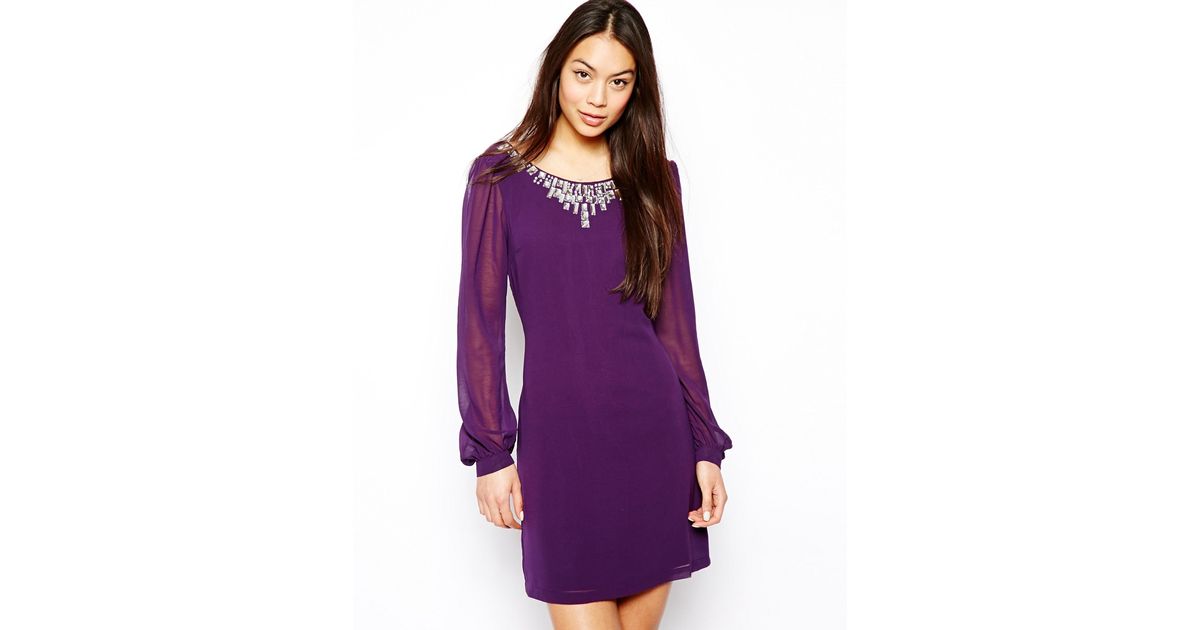 lipsy necklace shift dress