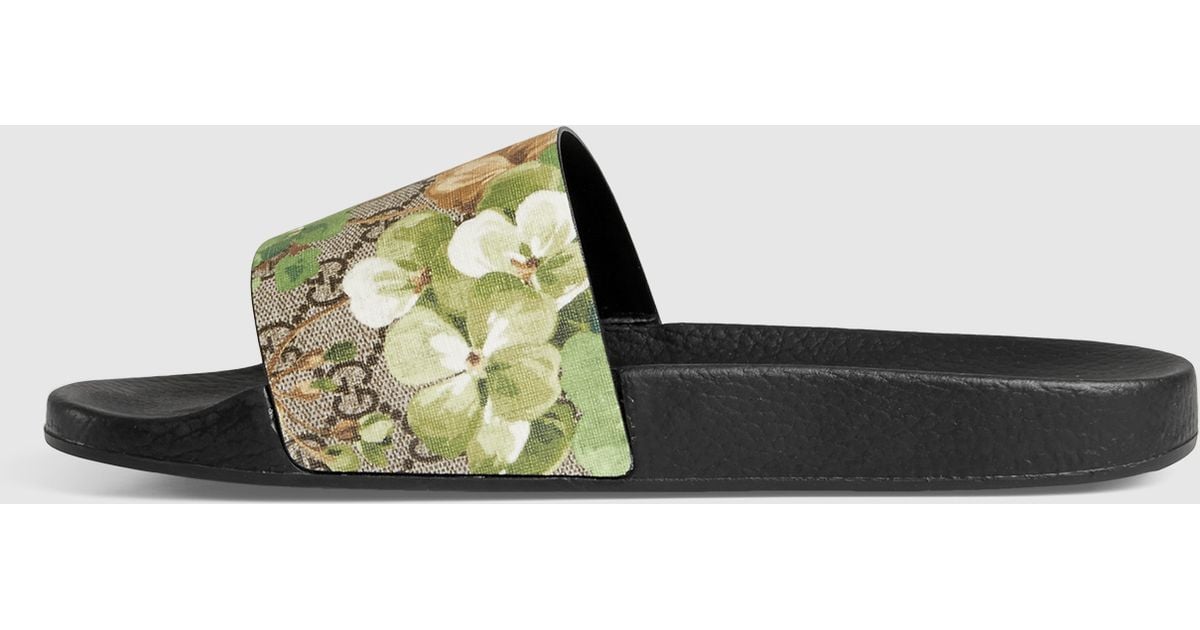 gucci bloom slides mens