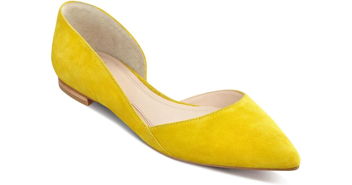 yellow suede flats