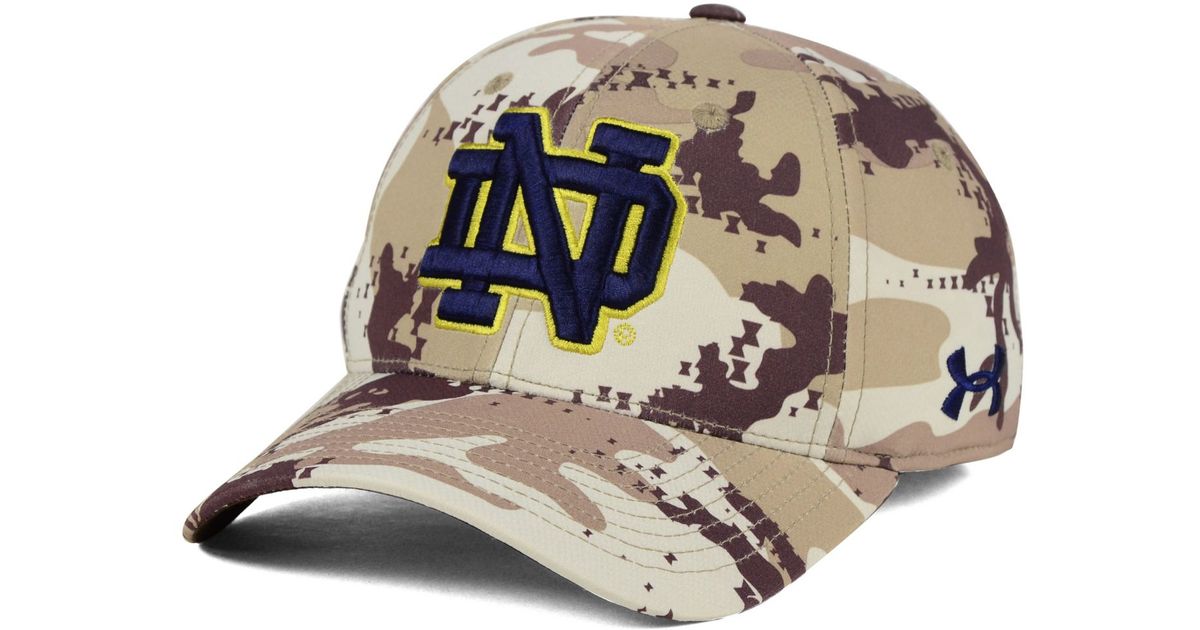 Under Armour Notre Dame Fighting Irish Camo Stretch Cap in Brown for Men |  Lyst
