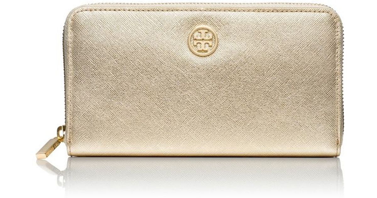robinson metallic zip continental wallet