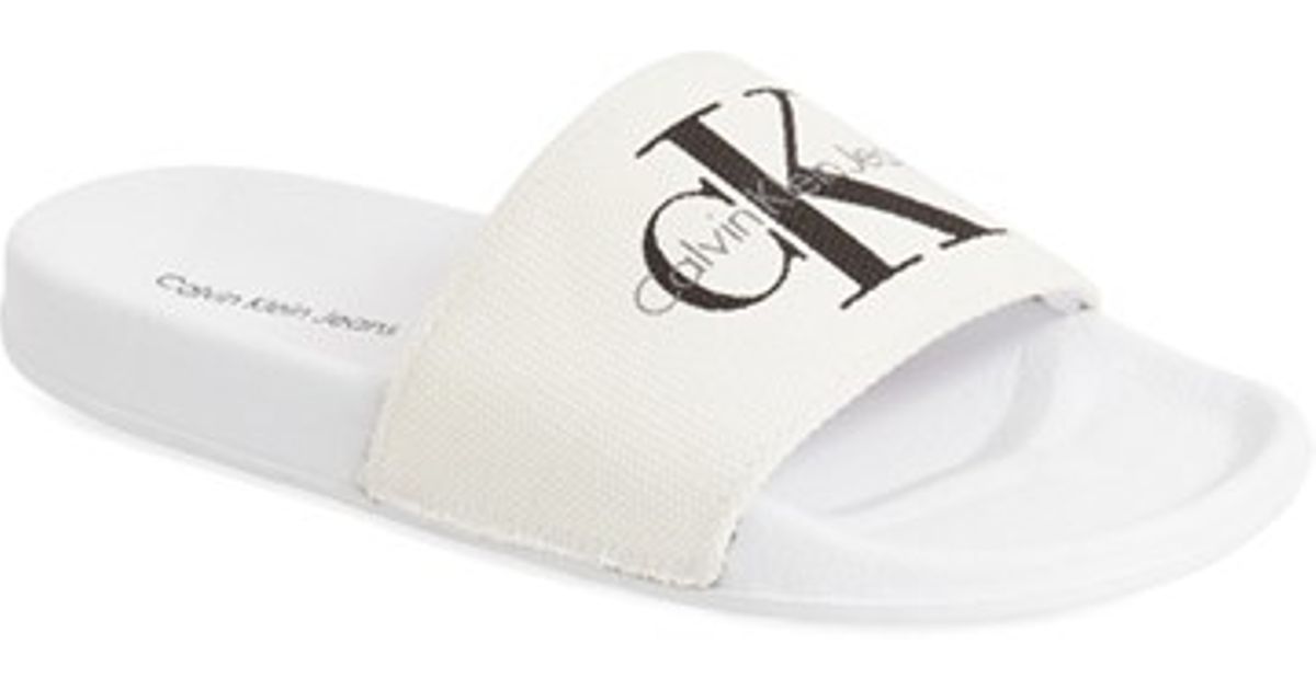 calvin klein sandals white