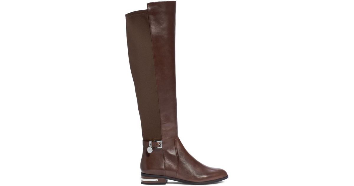michael kors brown leather boots