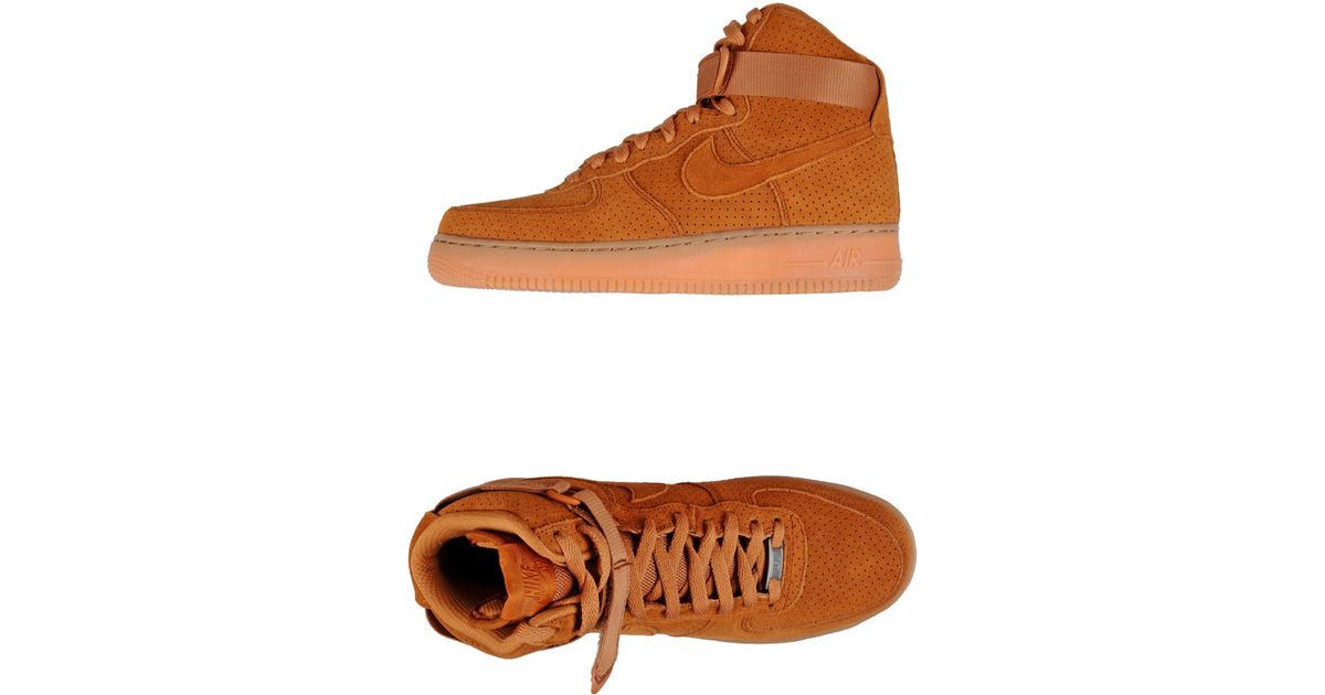 nike air force 1 high brown suede