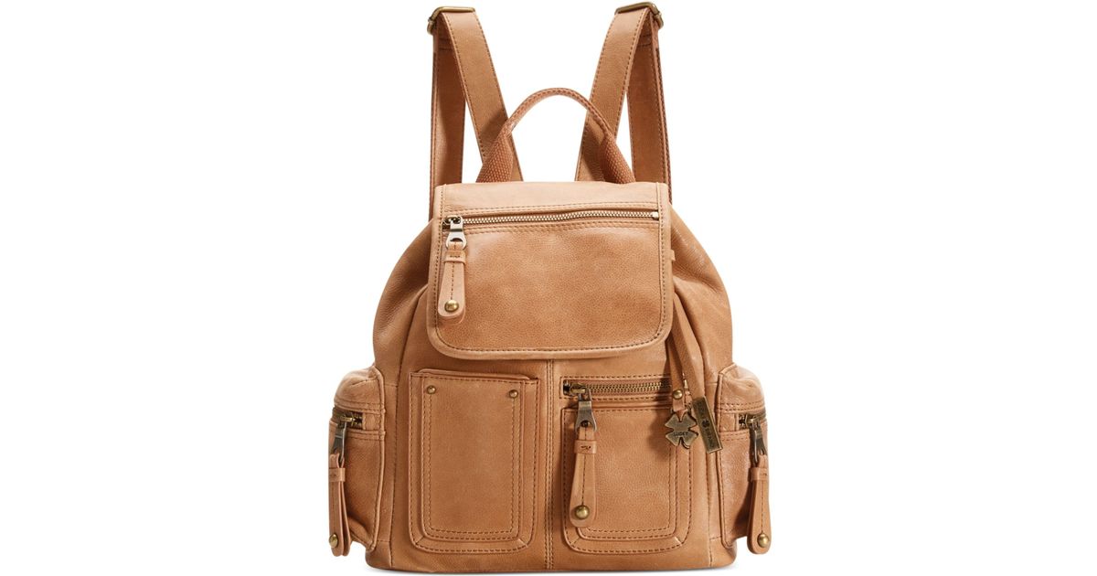 lucky brand leather backpack