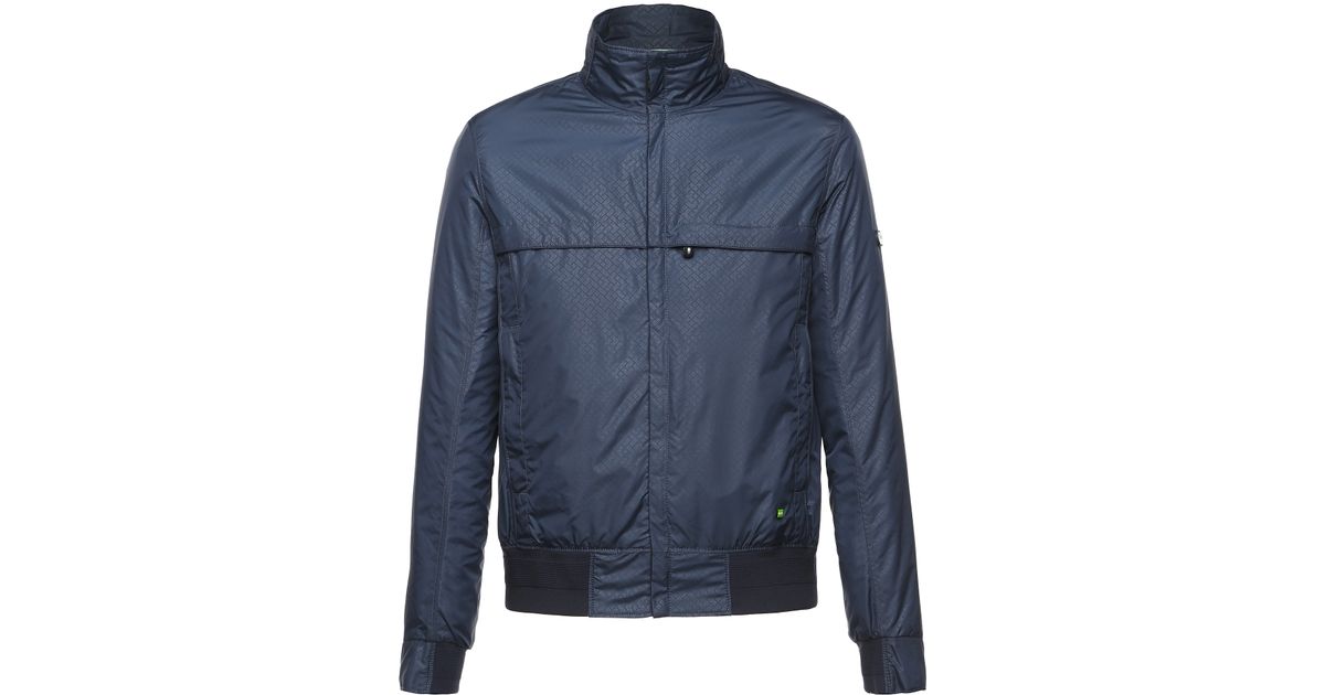 BOSS Green Bomber Jacket With Graphic Pattern jadon 17 in Blue for Men Lyst Canada