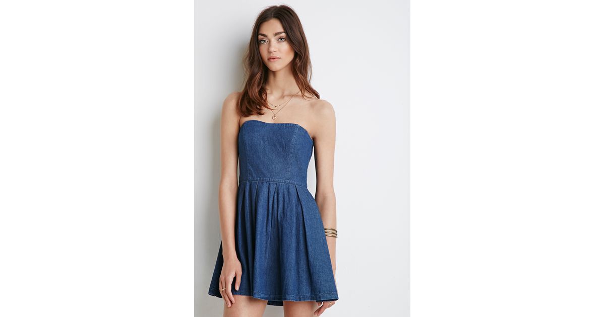 denim sweetheart dress