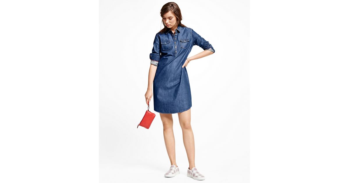denim pullover dress