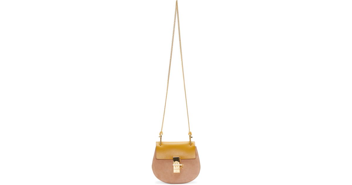 Chlo Curry Yellow Mini Drew Chain Shoulder Bag in Yellow | Lyst