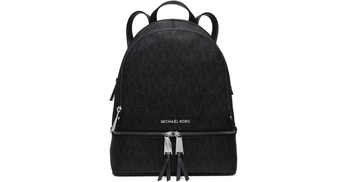 michael kors black logo backpack