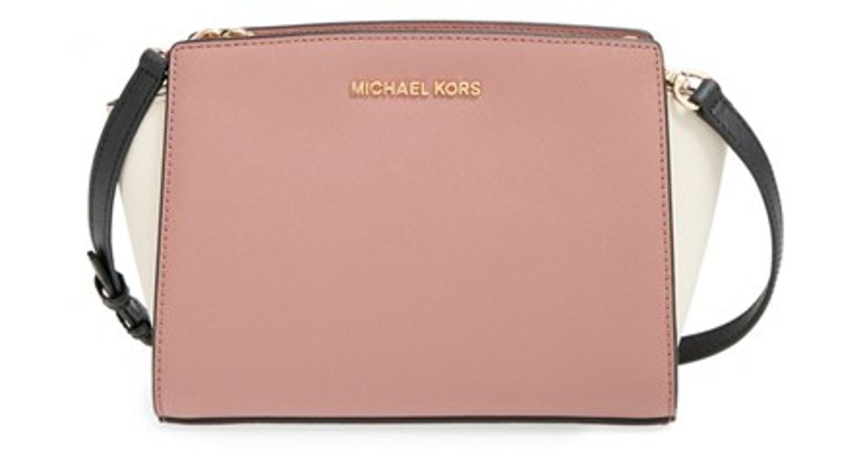 MICHAEL Michael Kors 'selma Medium' Saffiano Leather Messenger Bag in