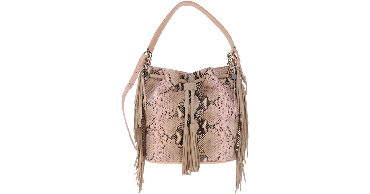 Via Repubblica Leather Handbag In Pink Lyst Via Repubblica Leather Handbag In Pink Lyst