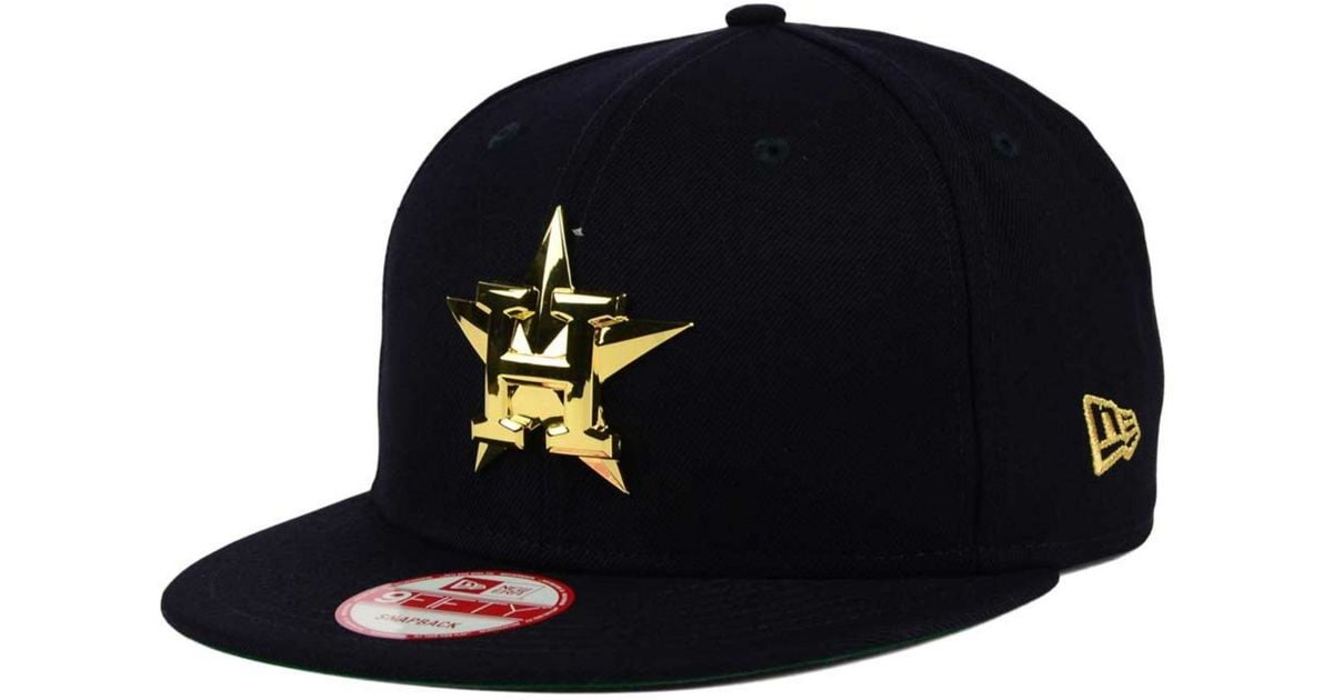 KTZ Houston Astros League O'gold 9fifty Snapback Cap in Blue for