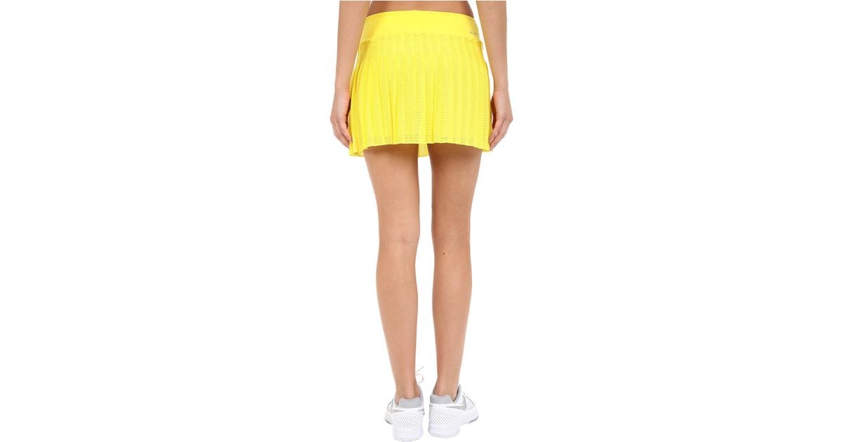 Nike Synthetic Court Victory Premier Tennis Skirt in Yellow Lyst