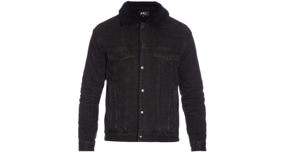 apc black denim jacket