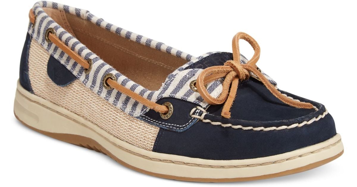 Angelfish Boat Shoes in Navy Stripes 