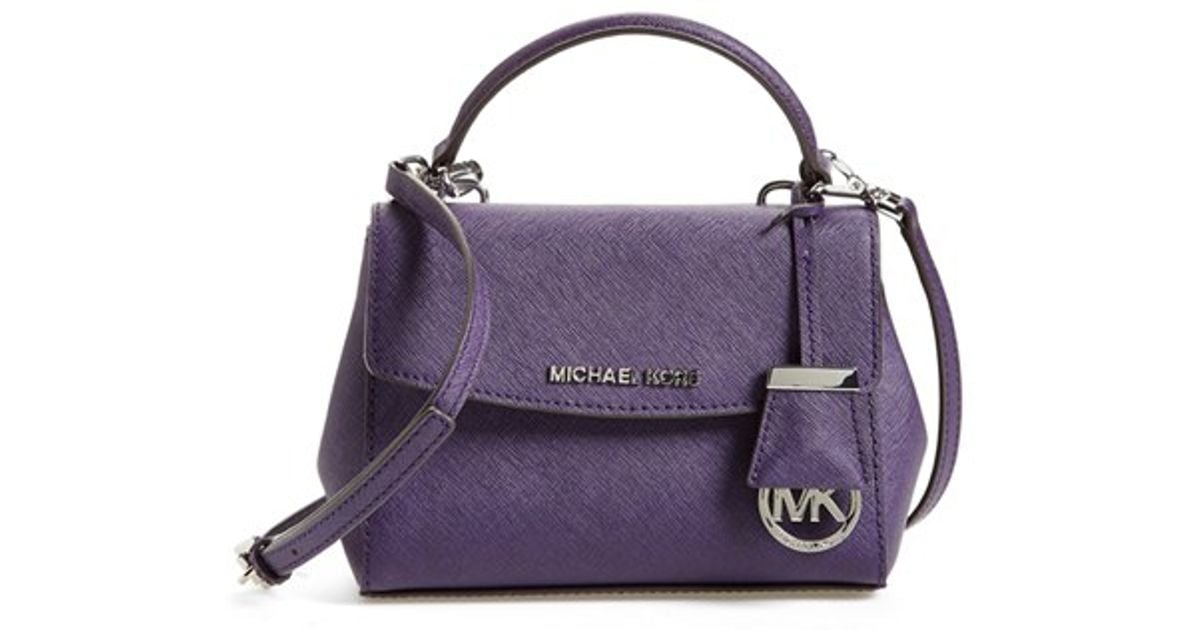 Michael Kors Jet Set Medium Mulberry Leather Front Zip Chain Tote Bag  Handbag in Purple | Lyst