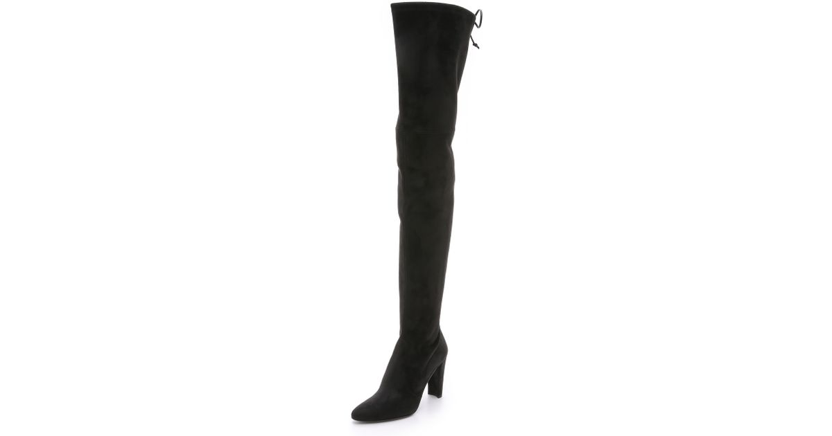stuart weitzman black thigh high boots