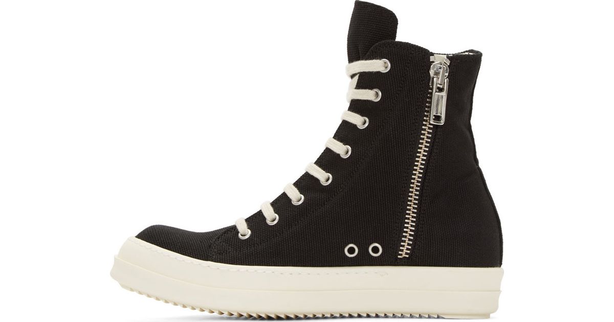 rick owens canvas sneakers