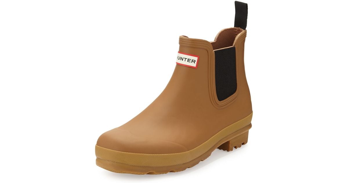 HUNTER Original Gumsole Chelsea Boot in Natural for Men Lyst